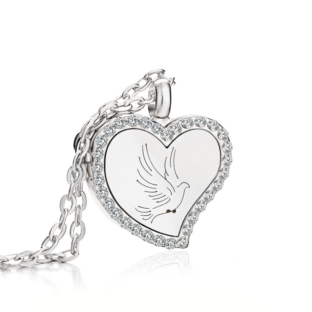 Jewelry Heart Fragrance Essential Oil Diffuser Necklace