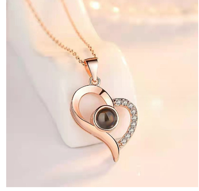 Valentines Day Gift Soap Rose Gift Box Crystal Pendant Necklace Eternal Flower Jewelry Box Set Wedding Birthday Gift for Girlfriend