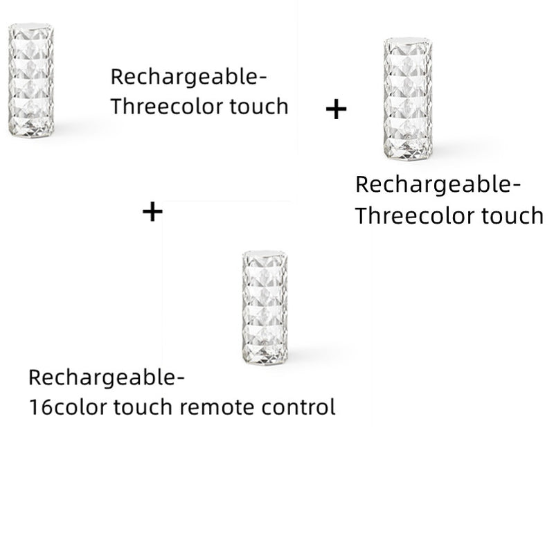 Romantic LED Rose Diamond Table Lamps for Bedroom Living Room Party Dinner Decor Creative Lights