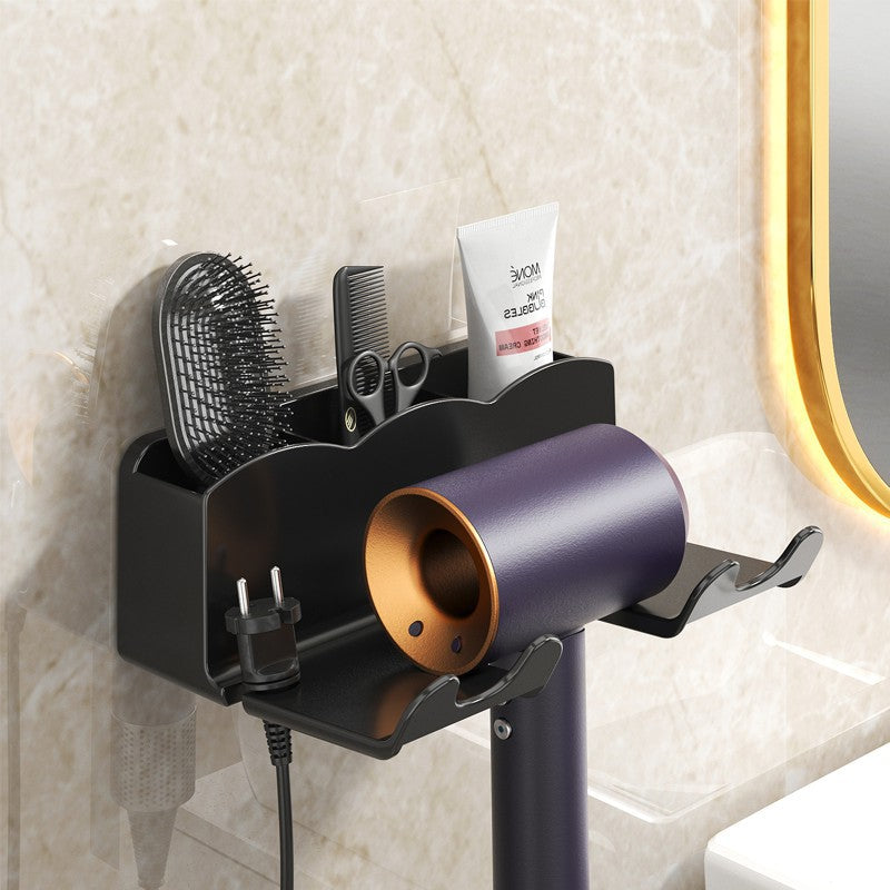 Punch-Free Toilet Electric Hair Dryer Storage Rack