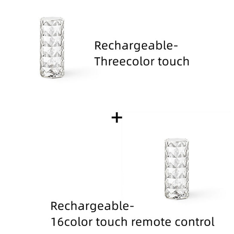 Romantic LED Rose Diamond Table Lamps for Bedroom Living Room Party Dinner Decor Creative Lights