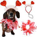 2025 Pets Valentine'S Day Decoration Pet Scar Valentine'S Day Hairband Dog Party Decoration Prop Dog Accessories Pet Products