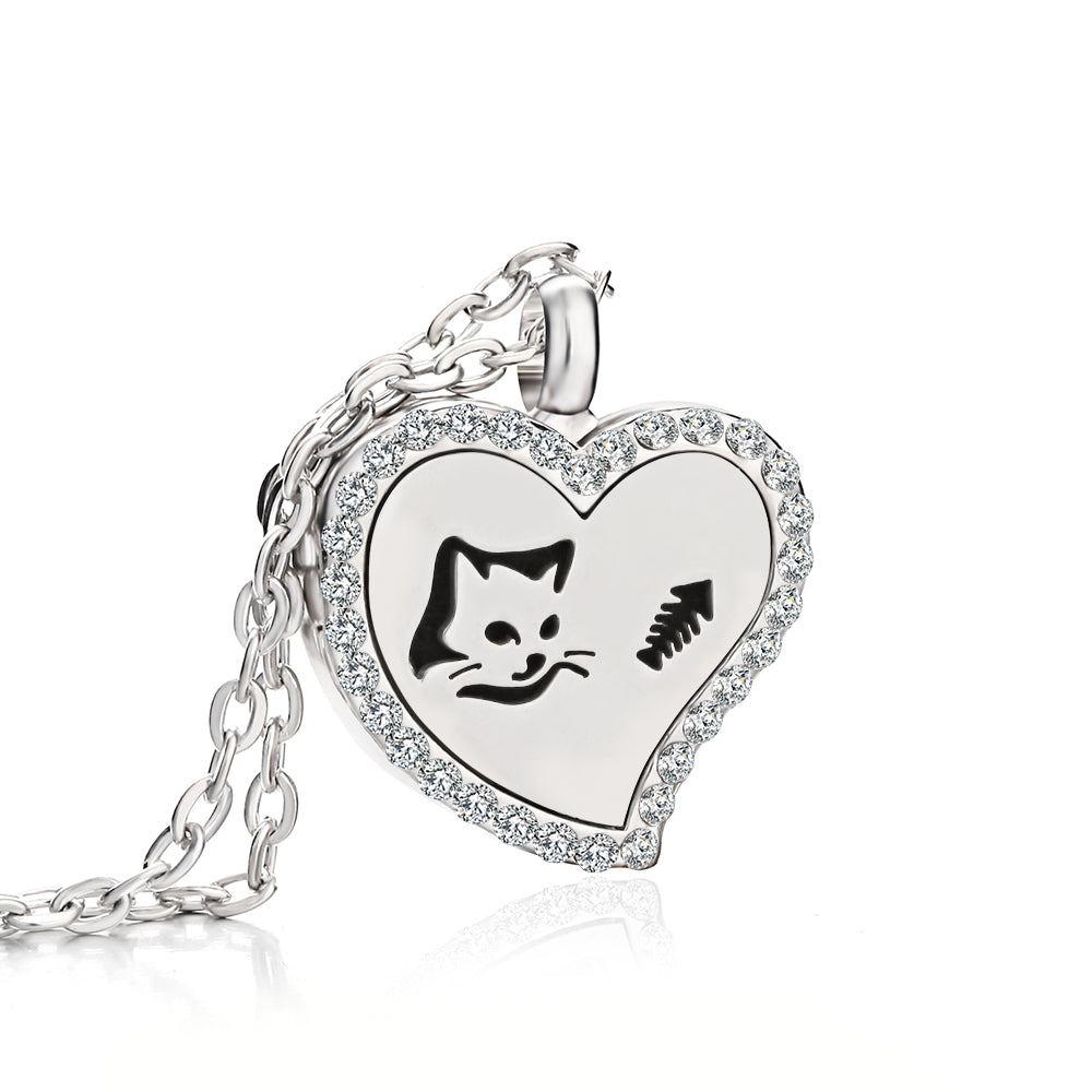 Jewelry Heart Fragrance Essential Oil Diffuser Necklace