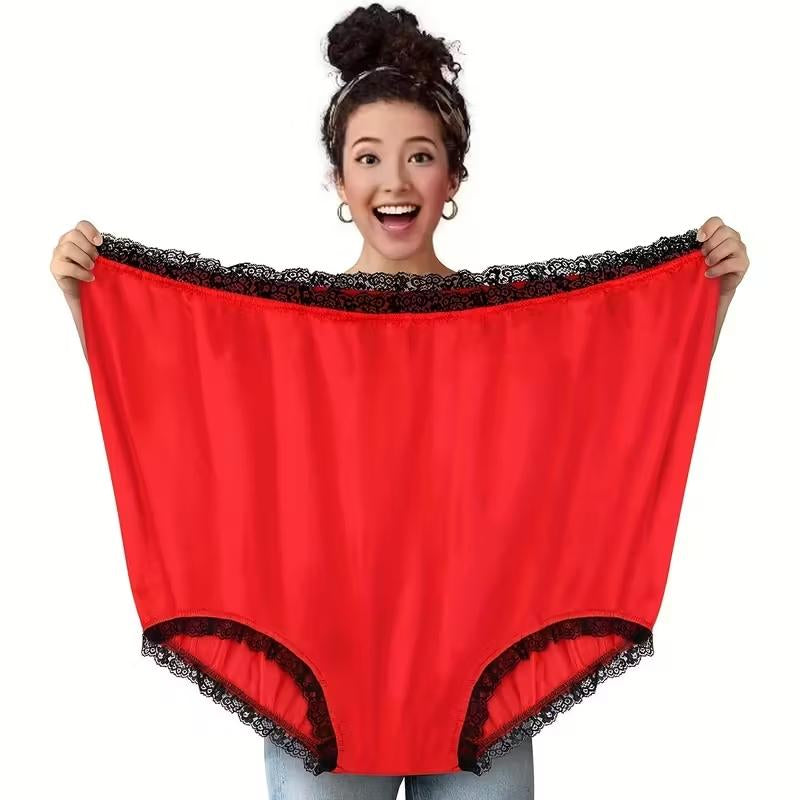 Funny Giant Adult Prank Gift Panties, Leopard Print with Lace Trim, Unisex Joke Gift, Super Large Novelty Granny Underwear, Perfect for Party Pranks