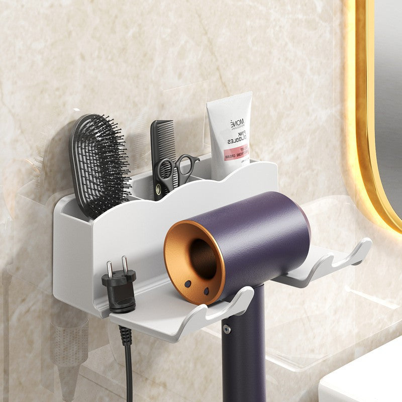 Punch-Free Toilet Electric Hair Dryer Storage Rack