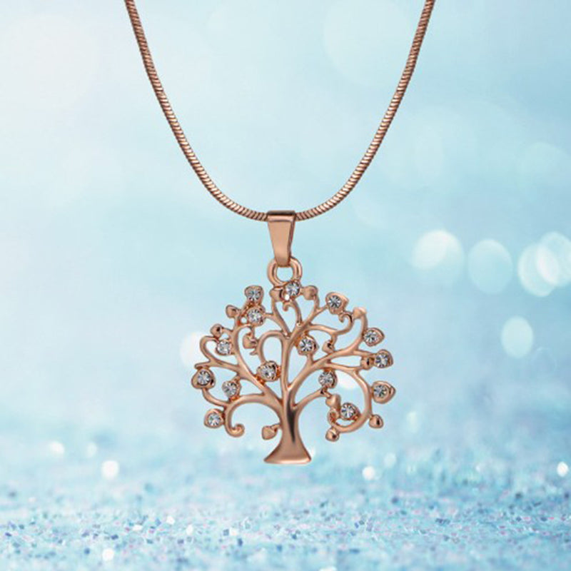 Big Tree of Life Pendant Necklaces Drilling CZ Zircon Multi Layers Chains Long Necklace Jewelry Gifts for Her