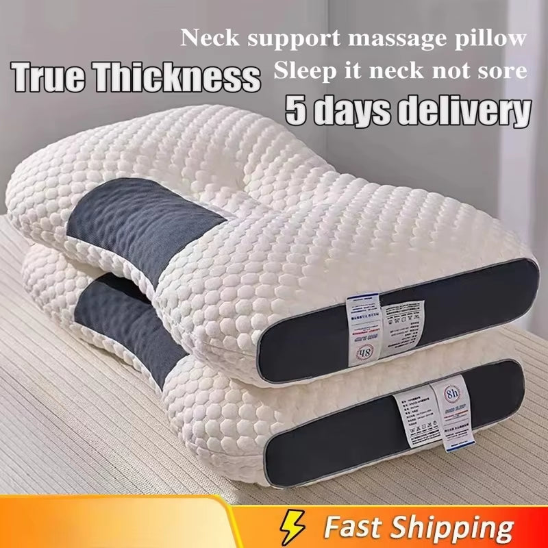 Cervical Orthopedic Neck Pillow Help Sleep and Protect the Pillow Neck Household Soybean Fiber SPA Massage Pillow for Sleeping